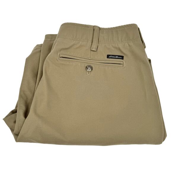 Eddie Bauer Pants Mens 36x32 (36x31 ACTUAL) Khaki Tan Stretch Chino Gorpcore - Picture 1 of 8